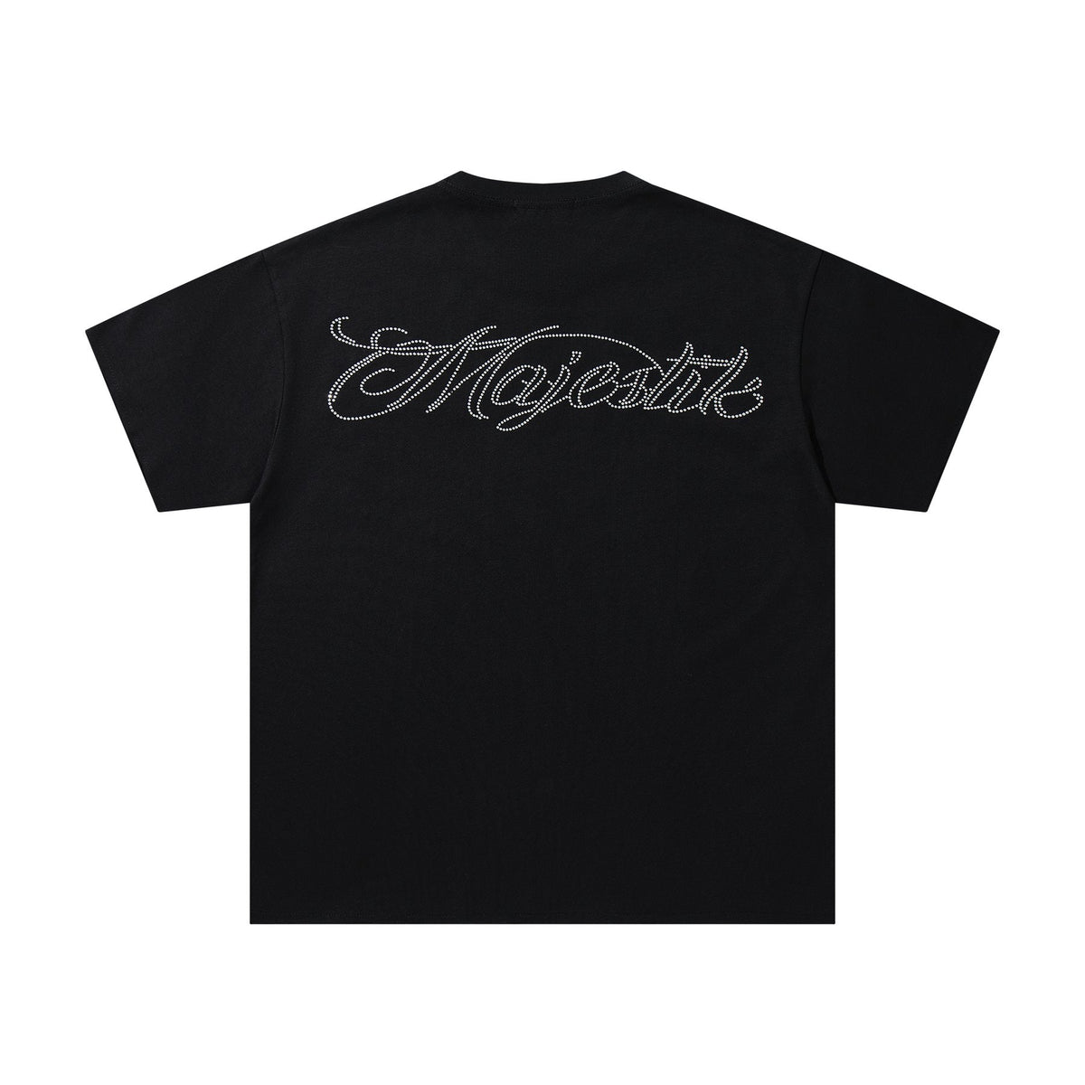MAJESTIK Distressed Rhinestone Graphic T-Shirt ¡ª back