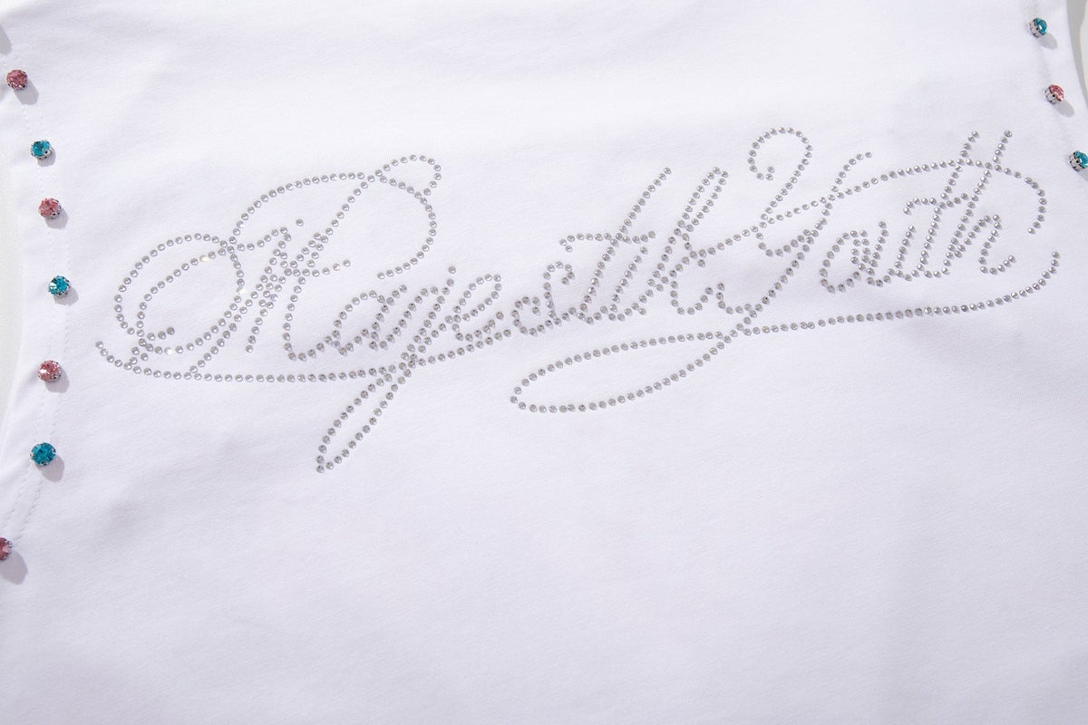 MAJESTIK Horse Rider Rhinestone Sleeveless T-Shirt ¡ª detail